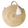 Round wicker bag