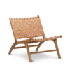 Woven Leather Lounge Chair