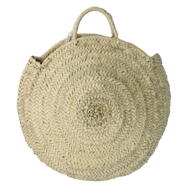 Round wicker bag