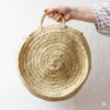 Round wicker bag