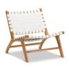 Woven Leather Lounge Chair
