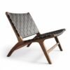 Woven Leather Lounge Chair