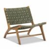 Woven Leather Lounge Chair
