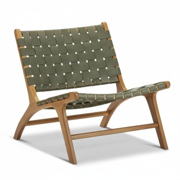 Woven Leather Lounge Chair