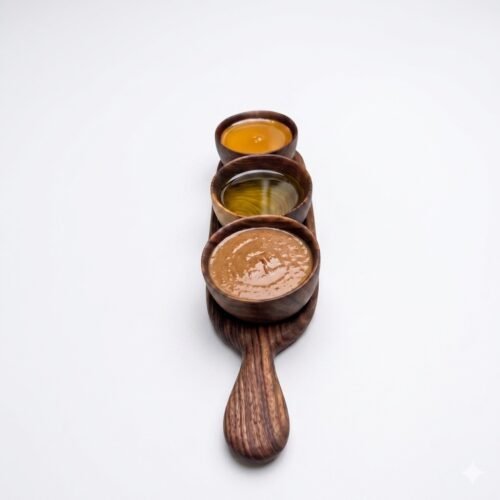 Walnut Wood Sauce & Spice Serving Set