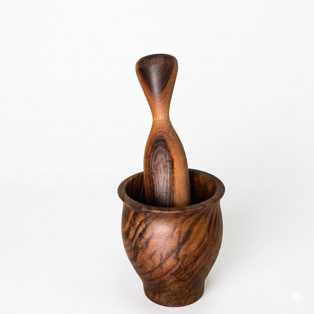Walnut Wood Mortar (Mehraz)