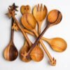 Almond Wood Salad Serving Set
