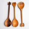 Almond Wood Salad Serving Set