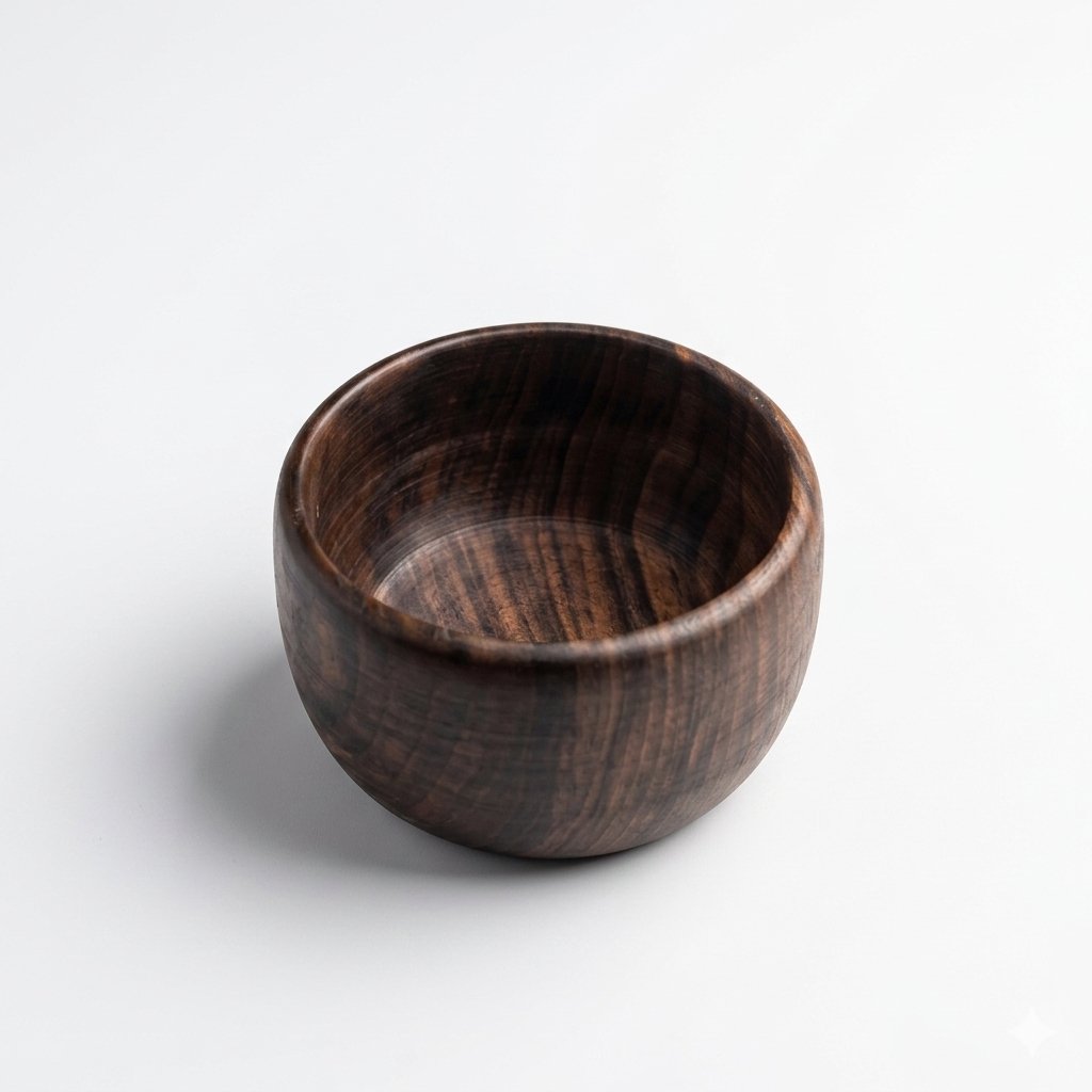 Solid Walnut Wood Bowl
