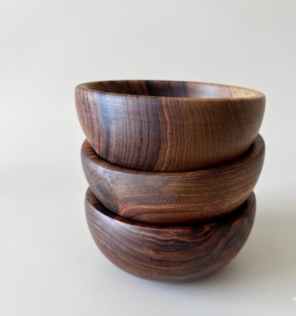 Solid Walnut Wood Bowl