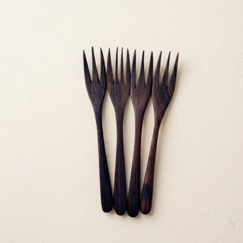 Elegant Walnut Wood Forks