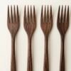 Elegant Walnut Wood Forks