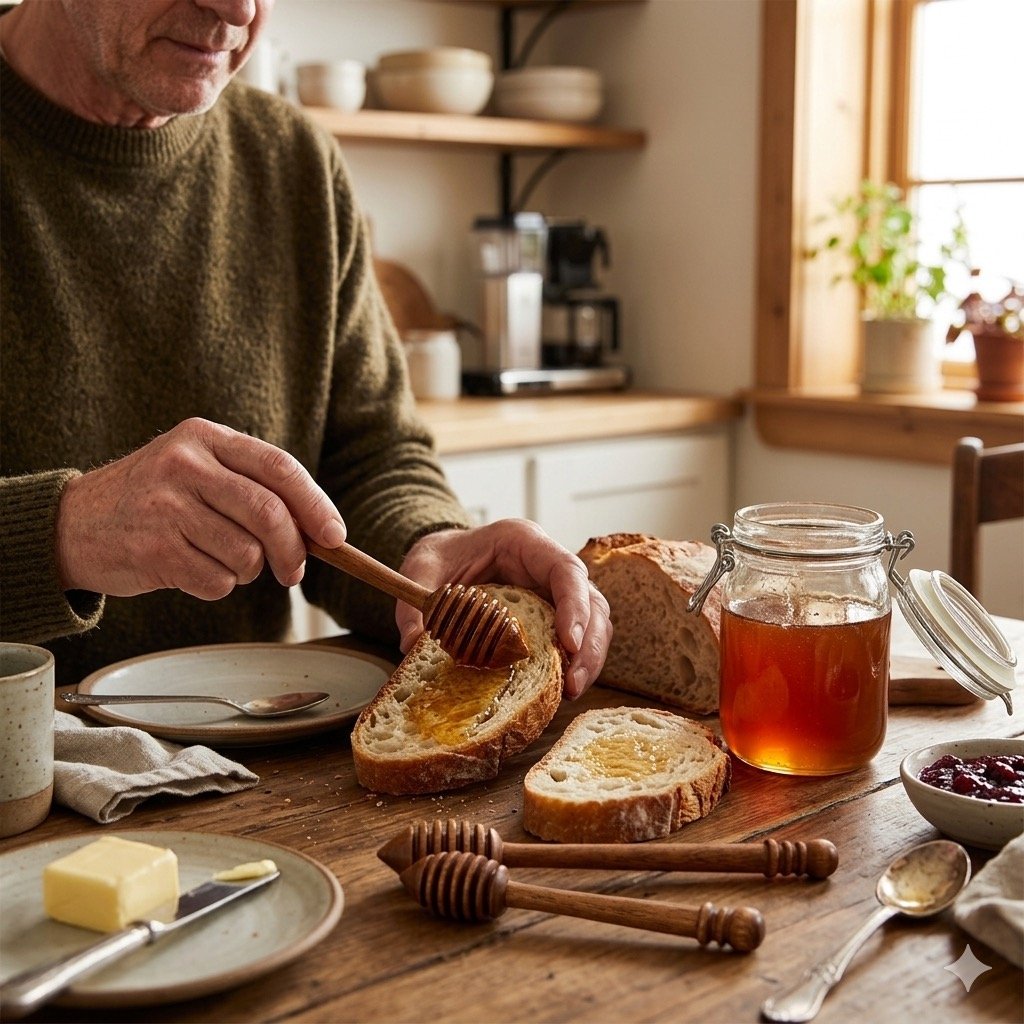 Handcrafted Walnut Honey Dipper